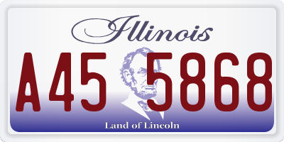 IL license plate A455868