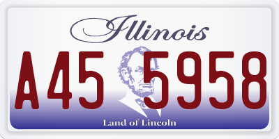 IL license plate A455958