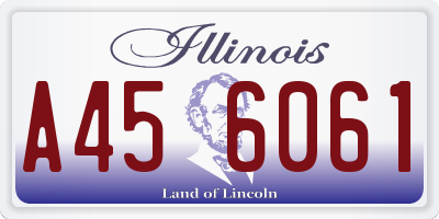IL license plate A456061