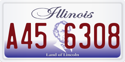 IL license plate A456308