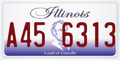 IL license plate A456313