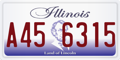 IL license plate A456315