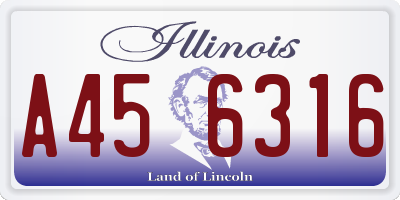 IL license plate A456316