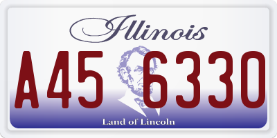 IL license plate A456330