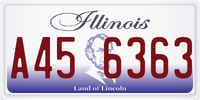 IL license plate A456363