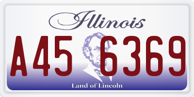 IL license plate A456369