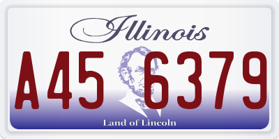 IL license plate A456379