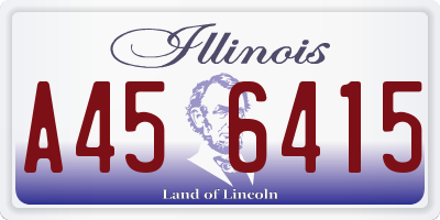 IL license plate A456415