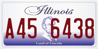 IL license plate A456438