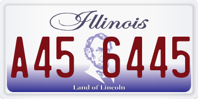 IL license plate A456445