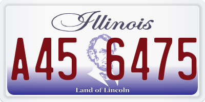 IL license plate A456475