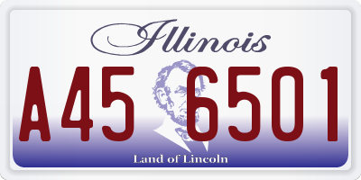 IL license plate A456501