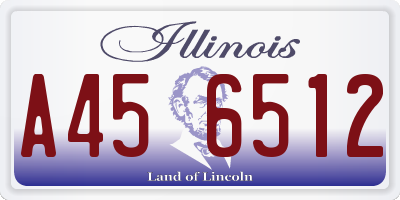 IL license plate A456512