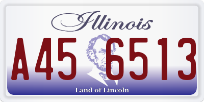 IL license plate A456513