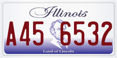 IL license plate A456532