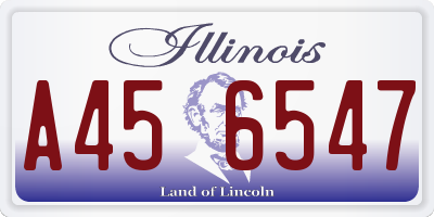 IL license plate A456547