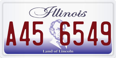 IL license plate A456549