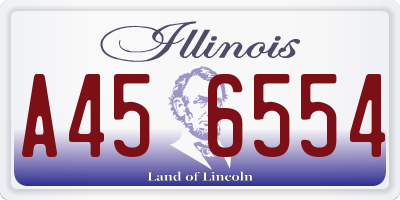 IL license plate A456554