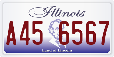 IL license plate A456567
