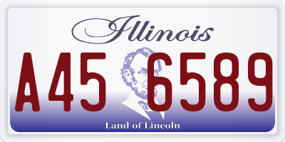 IL license plate A456589
