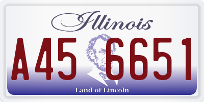 IL license plate A456651