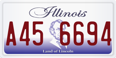 IL license plate A456694