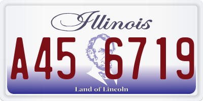 IL license plate A456719