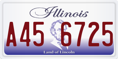 IL license plate A456725