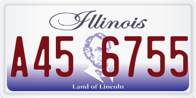 IL license plate A456755