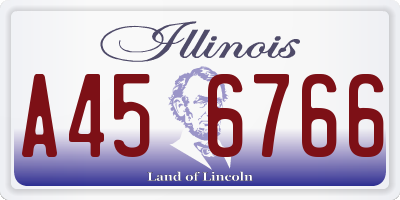 IL license plate A456766