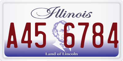 IL license plate A456784