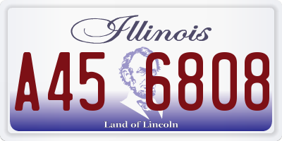 IL license plate A456808