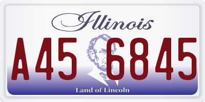 IL license plate A456845