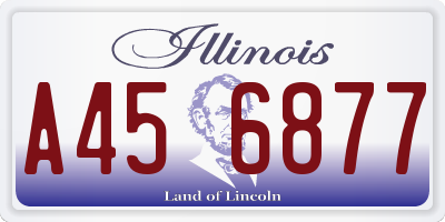 IL license plate A456877
