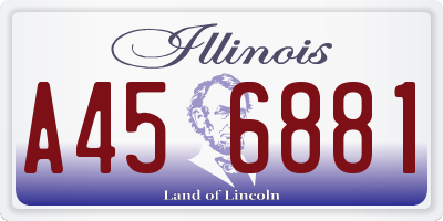 IL license plate A456881