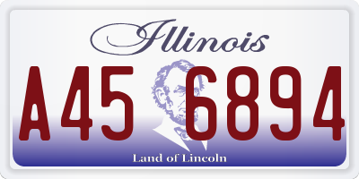 IL license plate A456894