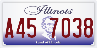 IL license plate A457038
