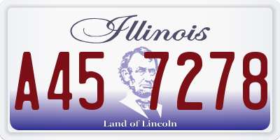 IL license plate A457278