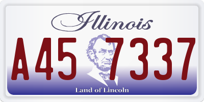 IL license plate A457337