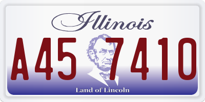 IL license plate A457410