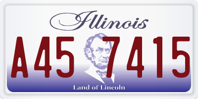 IL license plate A457415