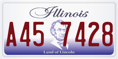 IL license plate A457428
