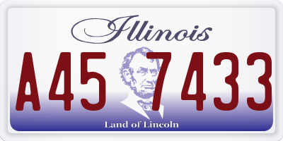 IL license plate A457433