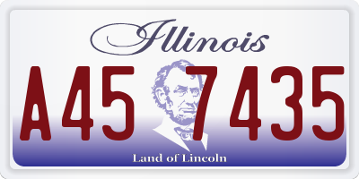 IL license plate A457435