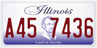 IL license plate A457436