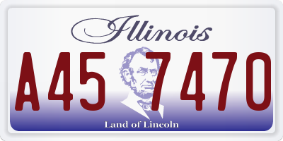 IL license plate A457470