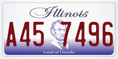 IL license plate A457496