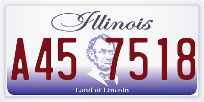 IL license plate A457518