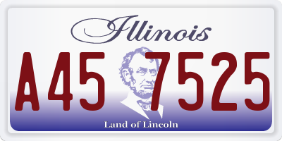 IL license plate A457525