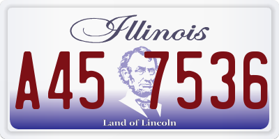 IL license plate A457536